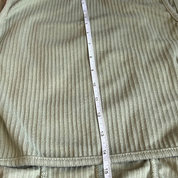 Pretty Little Thing Women's Crop Corset Style Tank Top Size 8 Khaki - Picture 7 of 7